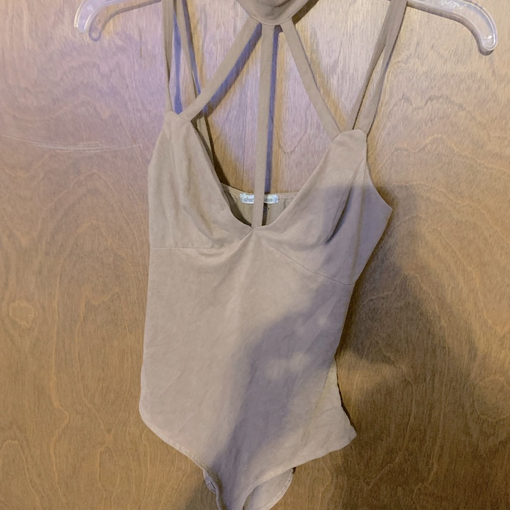 Charlotte Russe Sued like material body suit